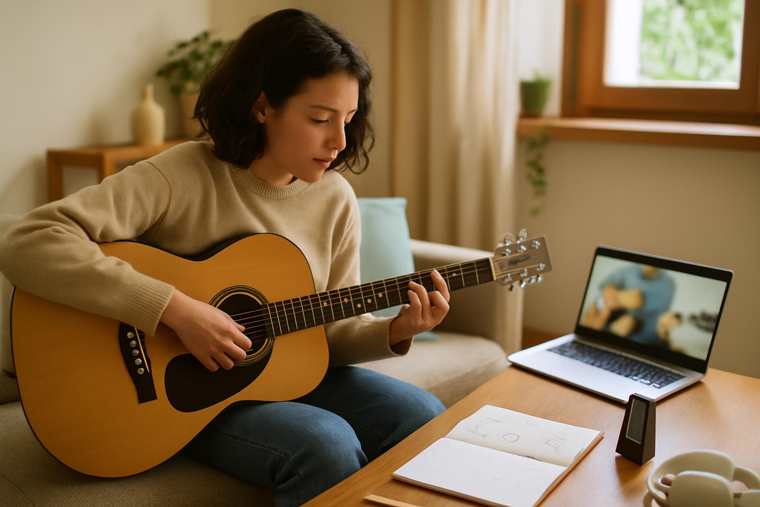 Qual é o melhor curso de violão online para iniciante estudando em casa